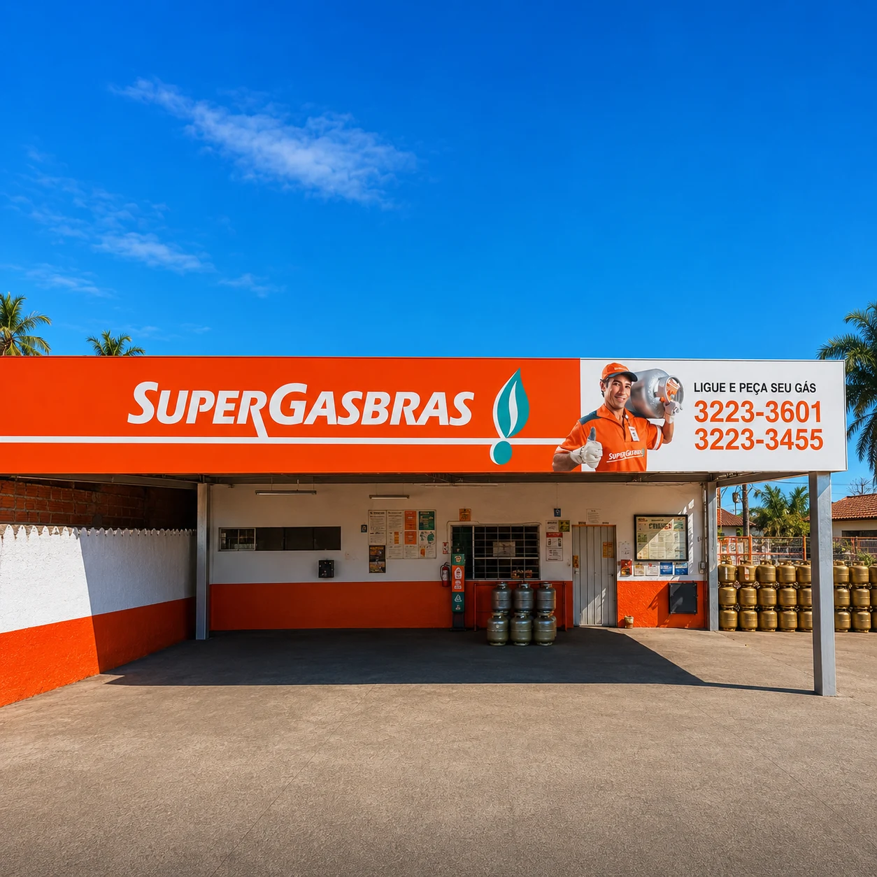 Fachada da Dutra Gás, revenda autorizada Supergasbras em Presidente Prudente